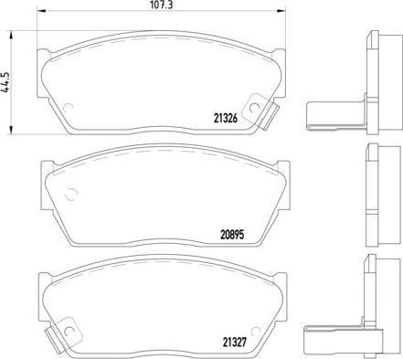 Brembo P 28 004 - Bremžu uzliku kompl., Disku bremzes ps1.lv