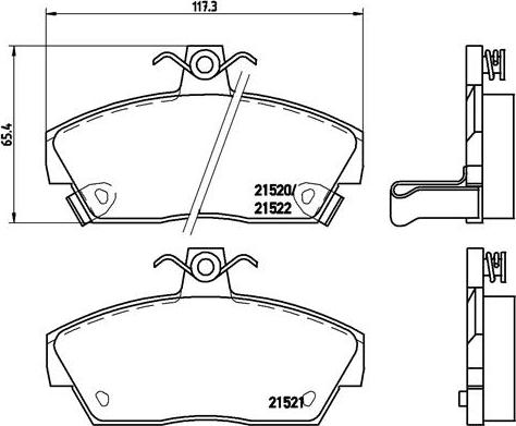 Brembo P 28 019 - Bremžu uzliku kompl., Disku bremzes ps1.lv