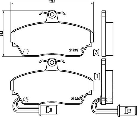 Brembo P 28 014 - Bremžu uzliku kompl., Disku bremzes ps1.lv