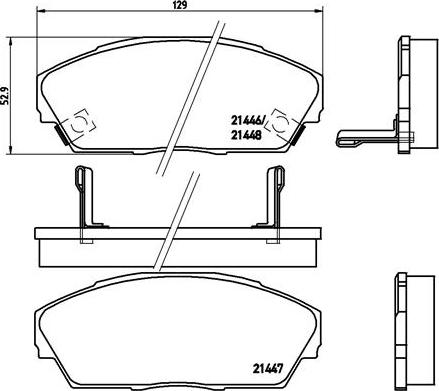 Brembo P 28 013 - Bremžu uzliku kompl., Disku bremzes ps1.lv