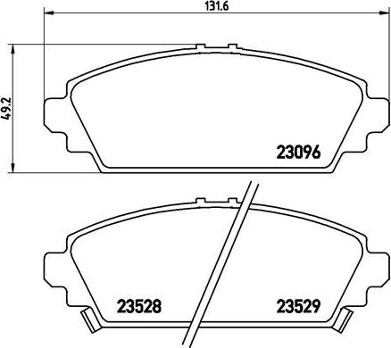 Brembo P28031N - Bremžu uzliku kompl., Disku bremzes ps1.lv