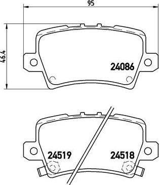 Brembo P 28 038 - Bremžu uzliku kompl., Disku bremzes ps1.lv