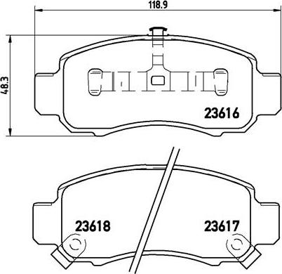 Brembo P 28 033 - Bremžu uzliku kompl., Disku bremzes ps1.lv