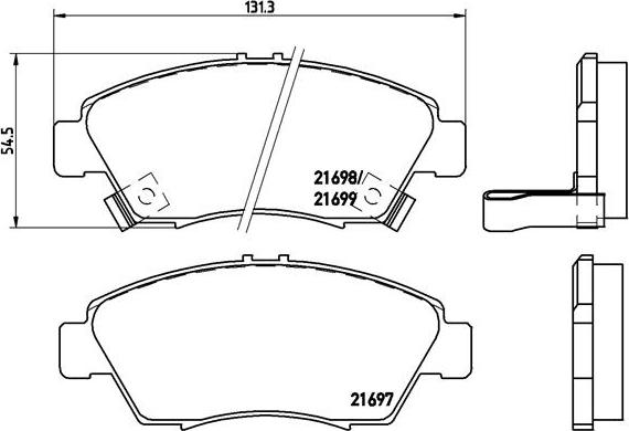 Brembo P 28 024 - Bremžu uzliku kompl., Disku bremzes ps1.lv