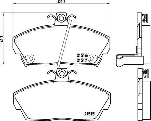 Brembo P 28 020 - Bremžu uzliku kompl., Disku bremzes ps1.lv