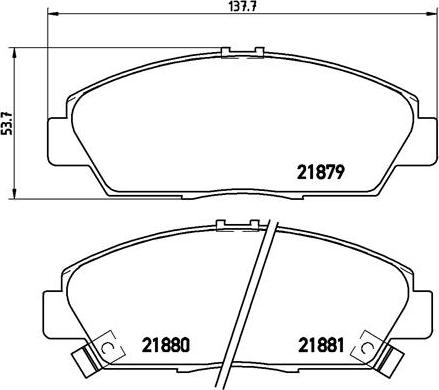 Brembo P 28 021 - Bremžu uzliku kompl., Disku bremzes ps1.lv