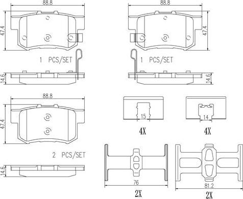 Brembo P28022N - Bremžu uzliku kompl., Disku bremzes ps1.lv