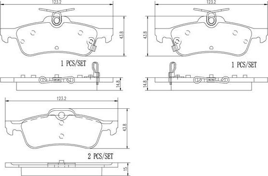 Brembo P28070N - Bremžu uzliku kompl., Disku bremzes ps1.lv