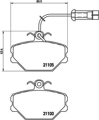 Brembo P 23 044 - Bremžu uzliku kompl., Disku bremzes ps1.lv