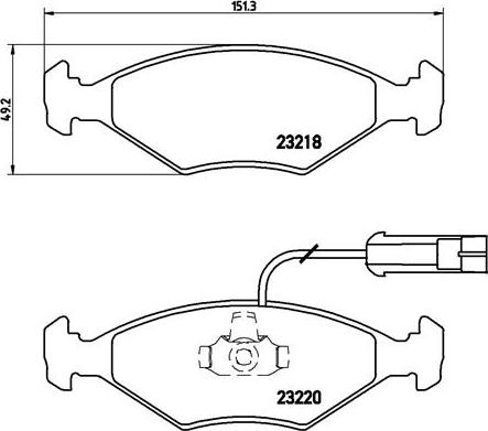 Brembo P 23 056 - Bremžu uzliku kompl., Disku bremzes ps1.lv