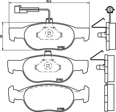 Alfarome/Fiat/Lanci 0000009947629 - Bremžu uzliku kompl., Disku bremzes ps1.lv