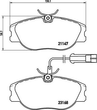 Brembo P 23 066 - Bremžu uzliku kompl., Disku bremzes ps1.lv