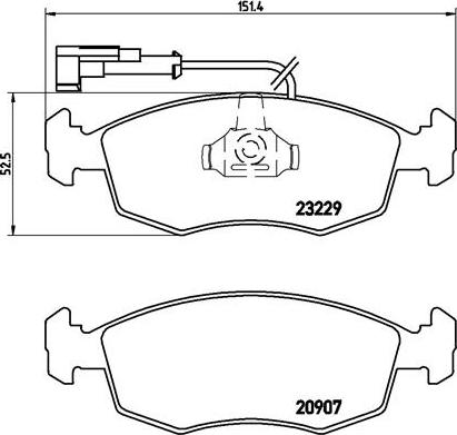 Brembo P 23 063 - Bremžu uzliku kompl., Disku bremzes ps1.lv