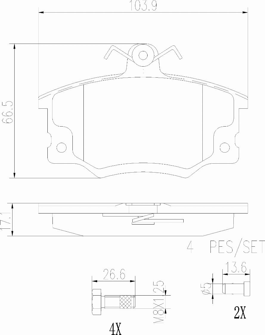 Brembo P23017N - Bremžu uzliku kompl., Disku bremzes ps1.lv