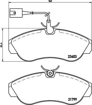 Brembo P 23 084 - Bremžu uzliku kompl., Disku bremzes ps1.lv