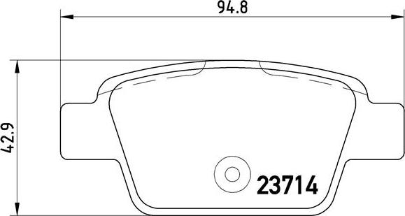 Brembo P 23 080 - Bremžu uzliku kompl., Disku bremzes ps1.lv