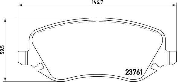 Brembo P 23 088 - Bremžu uzliku kompl., Disku bremzes ps1.lv