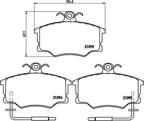 Brembo P 23 034 - Bremžu uzliku kompl., Disku bremzes ps1.lv