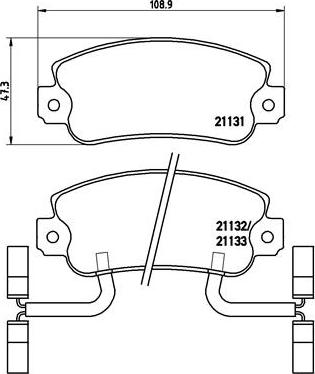 Brembo P 23 031 - Bremžu uzliku kompl., Disku bremzes ps1.lv