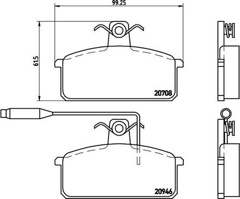 Brembo P 23 024 - Bremžu uzliku kompl., Disku bremzes ps1.lv