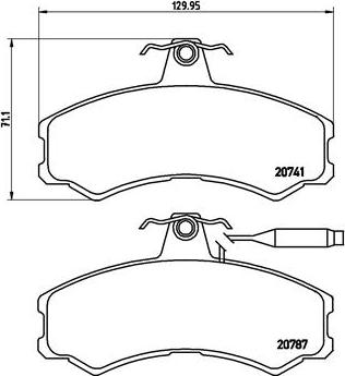 Brembo P 23 022 - Bremžu uzliku kompl., Disku bremzes ps1.lv