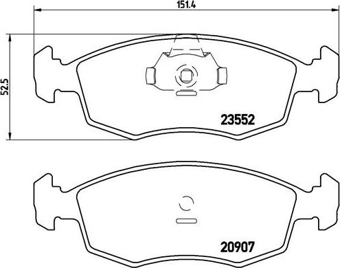 Brembo P 23 079 - Bremžu uzliku kompl., Disku bremzes ps1.lv