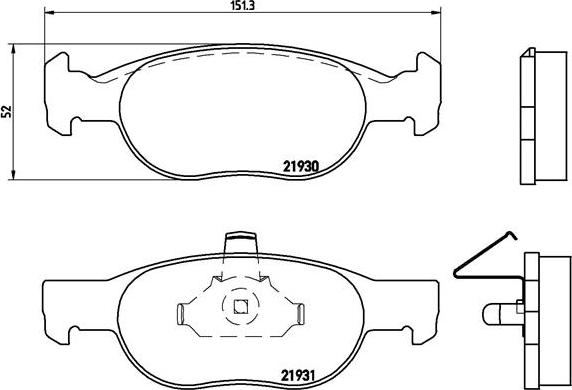 Brembo P 23 073 - Bremžu uzliku kompl., Disku bremzes ps1.lv