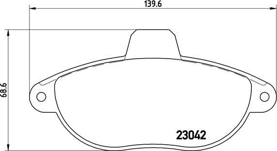 Brembo P 23 072 - Bremžu uzliku kompl., Disku bremzes ps1.lv