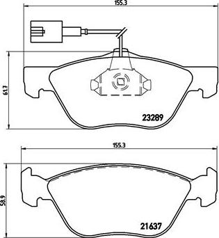 Brembo P 23 077X - Bremžu uzliku kompl., Disku bremzes ps1.lv