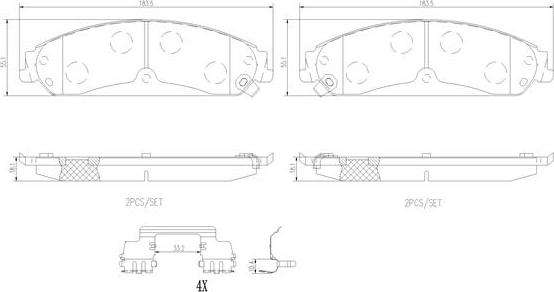 Brembo P23149N - Bremžu uzliku kompl., Disku bremzes ps1.lv