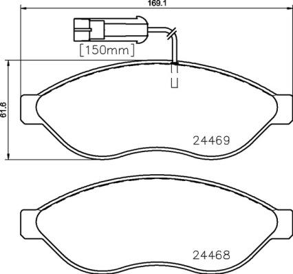 Brembo P 23 144 - Bremžu uzliku kompl., Disku bremzes ps1.lv