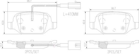 Brembo P23146N - Bremžu uzliku kompl., Disku bremzes ps1.lv