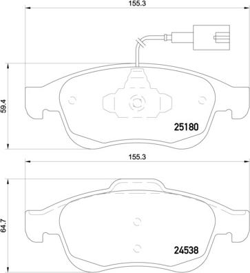 Brembo P 23 148 - Bremžu uzliku kompl., Disku bremzes ps1.lv