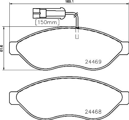 Brembo P 23 143 - Bremžu uzliku kompl., Disku bremzes ps1.lv