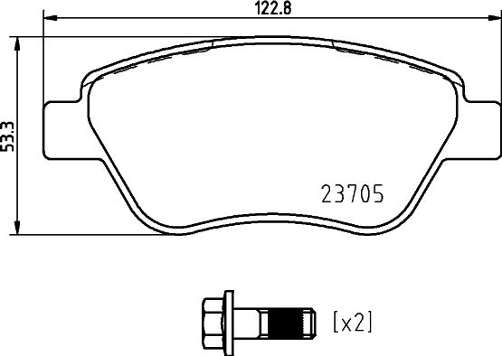 Brembo P 23 169 - Bremžu uzliku kompl., Disku bremzes ps1.lv