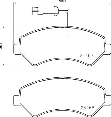 Brembo P 23 161 - Bremžu uzliku kompl., Disku bremzes ps1.lv