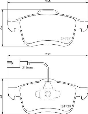 Brembo P 23 163 - Bremžu uzliku kompl., Disku bremzes ps1.lv