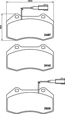 Brembo P 23 162 - Bremžu uzliku kompl., Disku bremzes ps1.lv