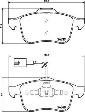 Brembo P 23 103 - Bremžu uzliku kompl., Disku bremzes ps1.lv