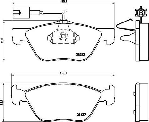 Brembo P 23 116 - Bremžu uzliku kompl., Disku bremzes ps1.lv