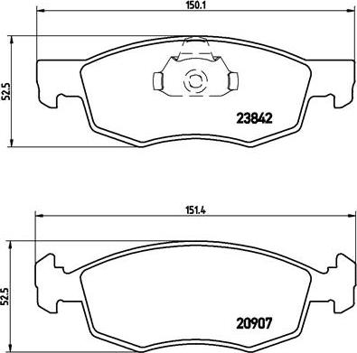 Brembo P 23 118 - Bremžu uzliku kompl., Disku bremzes ps1.lv