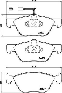 Brembo P 23 112 - Bremžu uzliku kompl., Disku bremzes ps1.lv