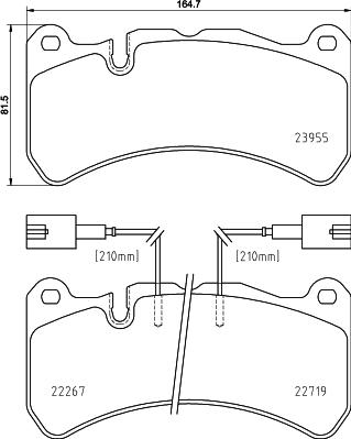 Brembo P 23 186 - Bremžu uzliku kompl., Disku bremzes ps1.lv