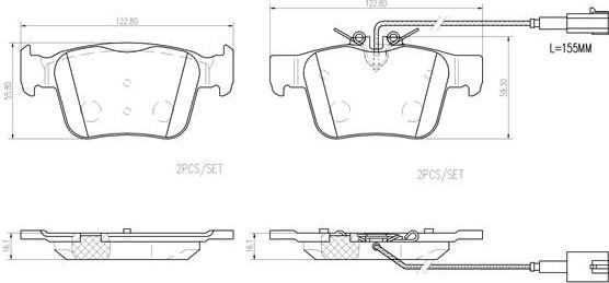 Brembo P23180N - Bremžu uzliku kompl., Disku bremzes ps1.lv