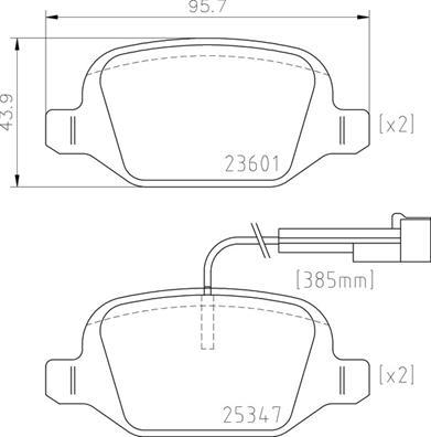 Brembo P 23 181 - Bremžu uzliku kompl., Disku bremzes ps1.lv