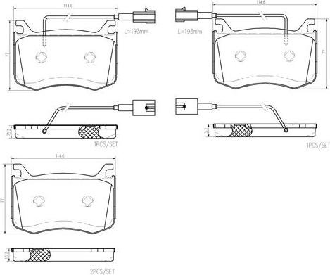 Brembo P23183N - Bremžu uzliku kompl., Disku bremzes ps1.lv