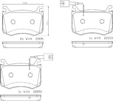 Brembo P 23 183 - Bremžu uzliku kompl., Disku bremzes ps1.lv