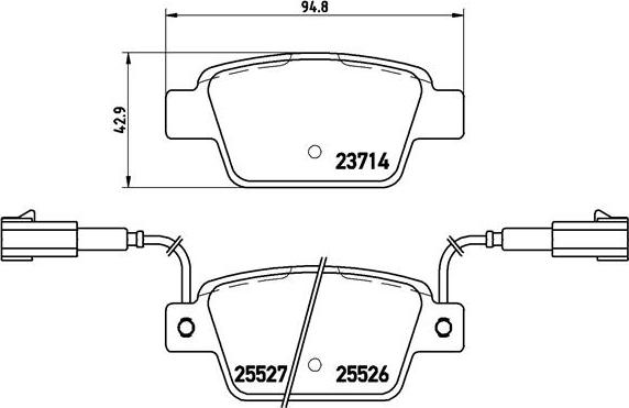 Brembo P 23 135 - Bremžu uzliku kompl., Disku bremzes ps1.lv