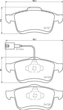 Brembo P 23 130 - Bremžu uzliku kompl., Disku bremzes ps1.lv