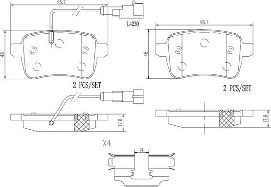 Brembo P23133N - Bremžu uzliku kompl., Disku bremzes ps1.lv